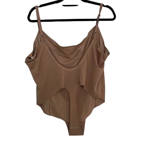 Skims Women's Sheer Mesh Thong Bodysuit Cocoa Brown Size 4X Plus - Picture 2 of 4
